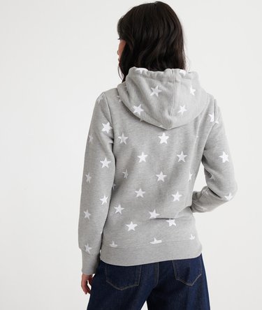 H&aelig;ttetr&oslash;je med gennemg&aring;ende print og lynl&aring;s fra Orange Label serien Image 3