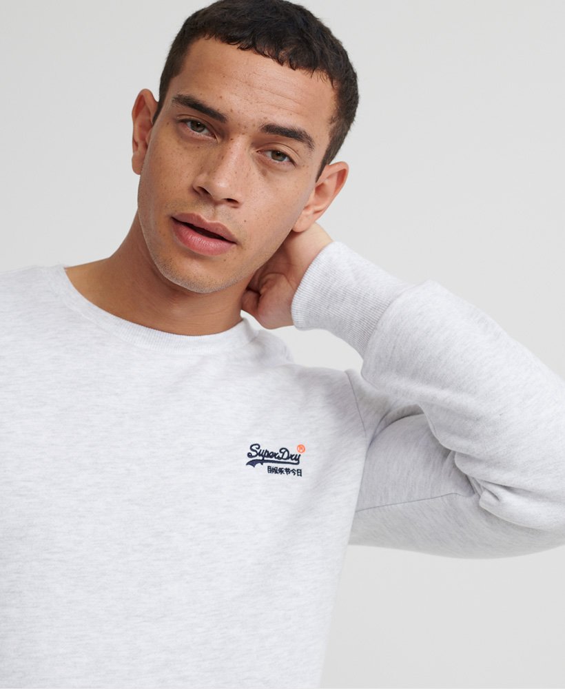mens Orange Label Crew Sweatshirt in ICE MARL | Superdry US