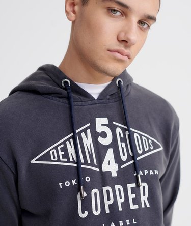 Copper Label hoodie van loopbackstof Image 4