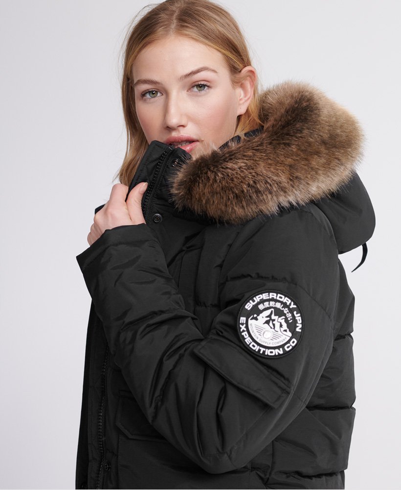 womens Ella Everest Bomber Jacket in Black | Superdry CA-EN