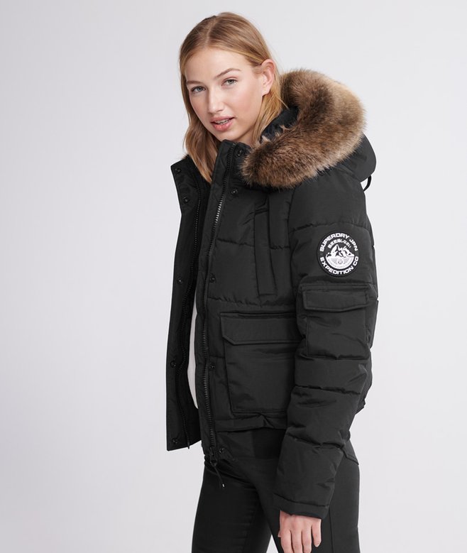 Ella Everest Bomberjacke schwarz für Damen Superdry DE
