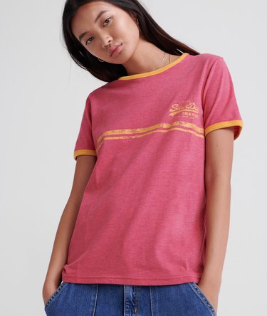Camiseta Ringer con logo Vintage Image 1