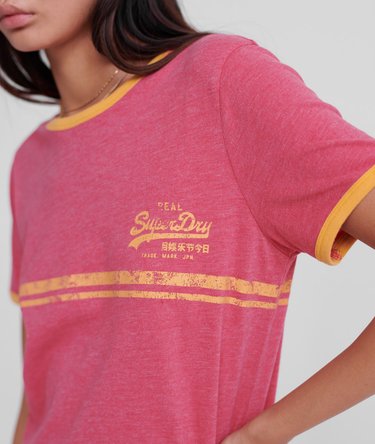 Camiseta Ringer con logo Vintage Image 5