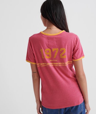 Camiseta Ringer con logo Vintage Image 4