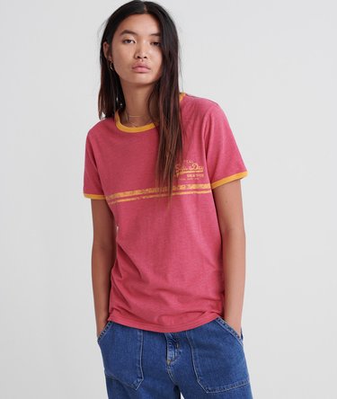 Camiseta Ringer con logo Vintage Image 2