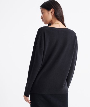 Edit Premium Strickpullover mit V-Ausschnitt Image 3