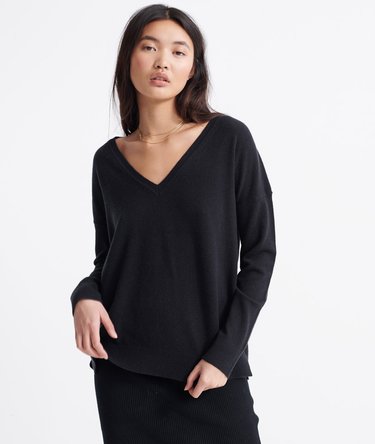 Edit Premium Strickpullover mit V-Ausschnitt Image 1