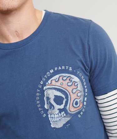 Super Biker T-shirt met borstzak Image 4