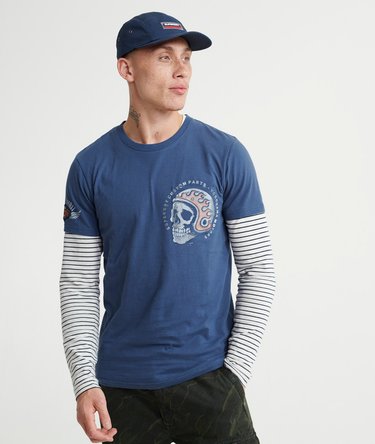 Super Biker T-shirt met borstzak Image 1