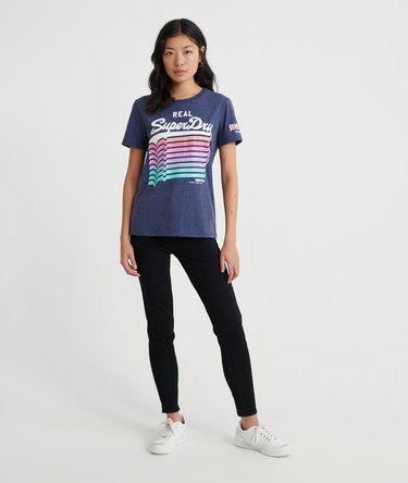 Vintage Logo Repeat Rainbow T-Shirt Image 2