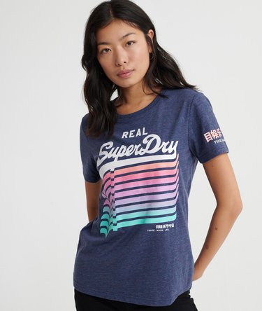 Vintage Logo Repeat Rainbow T-Shirt Image 1