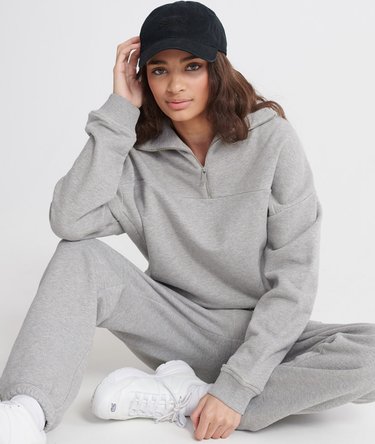 Bluza dresowa ze stójką Edit z dzianiny loopback Image 4