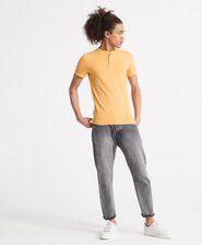 Heritage T-shirt met korte mouwen en knoopsluiting