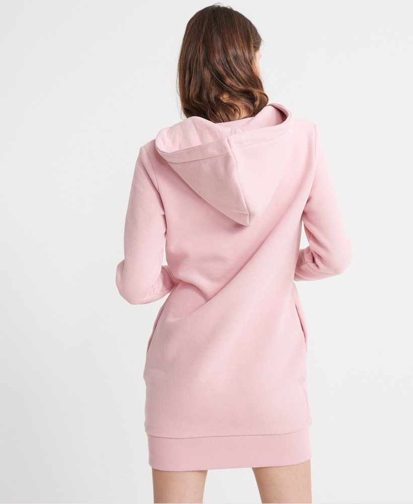 womens Harper Hooded Sweat Dress in SOFT PINK | Superdry US
