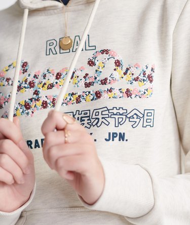 Vintage Logo Floral Infill Hoodie Image 4