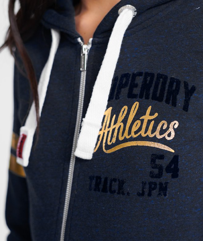 Track Field Kapuzenjacke mit Reißverschluss verwaschen