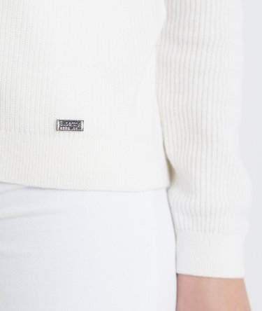 Pull en maille à col V Fleur Image 5