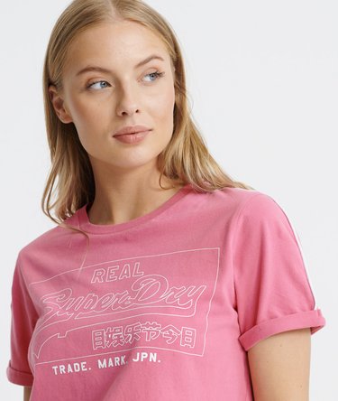 Vintage Logo Outline Piping Boxy T-Shirt Image 1