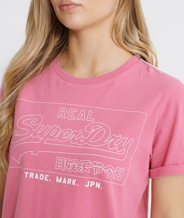 Vintage Logo Outline Piping Boxy T-Shirt Image 5