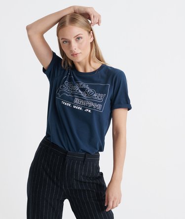 Kastiges Vintage Logo Outline Piping T-Shirt Image 3