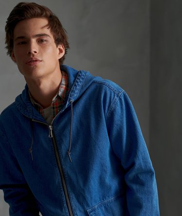 Hooded Denim Jacket Image 4