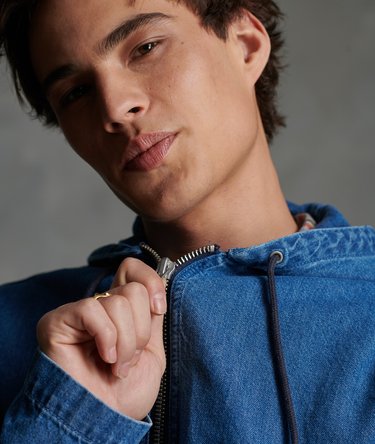 Hooded Denim Jacket Image 5