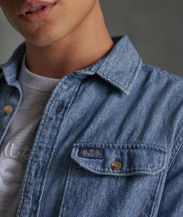 Camisa ligera de manga larga Merchant Milled Image 5