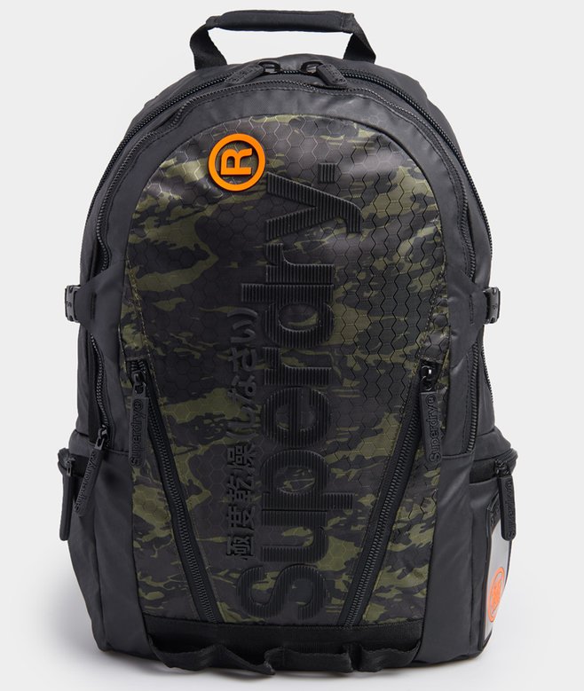 mens Camo Tarp Backpack in GREEN CAMO | Superdry US display picture 2
