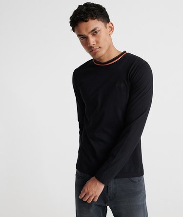 Organic Cotton Athletic Ringer Long Sleeve Top Image 1