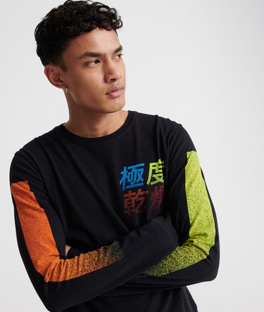 Neon Halftone l&aring;ng&auml;rmad t-tr&ouml;ja Image 1