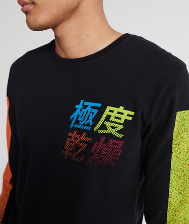 Neon Halftone l&aring;ng&auml;rmad t-tr&ouml;ja Image 5