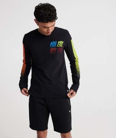 Neon Halftone l&aring;ng&auml;rmad t-tr&ouml;ja Image 4