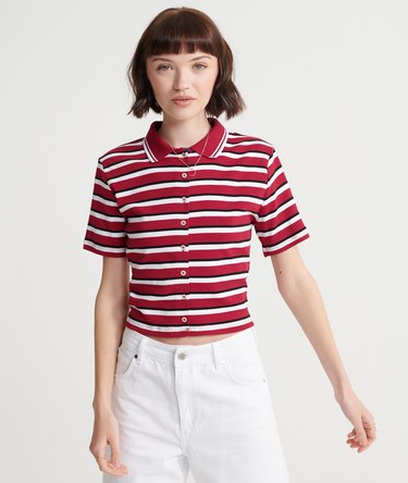 Preppy Polo Button Down Shirt Image 1