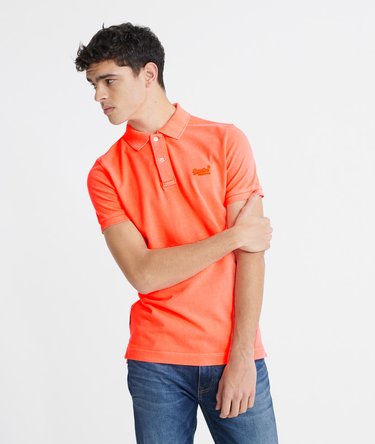 Organic Cotton Vintage Washed Pique Polo Image 1