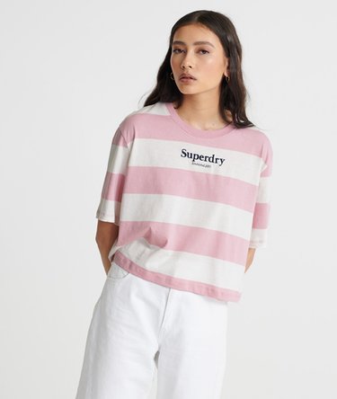 Harper Stripe Boxy T-Shirt Image 4
