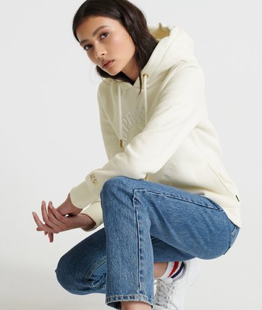Sudadera bordada con capucha Serif Image 4