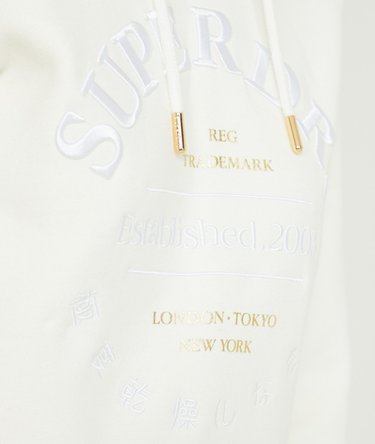 Sudadera bordada con capucha Serif Image 5
