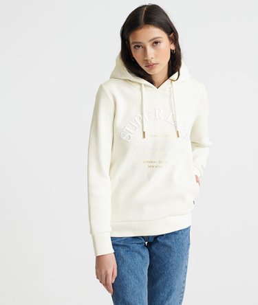 Sudadera bordada con capucha Serif Image 1