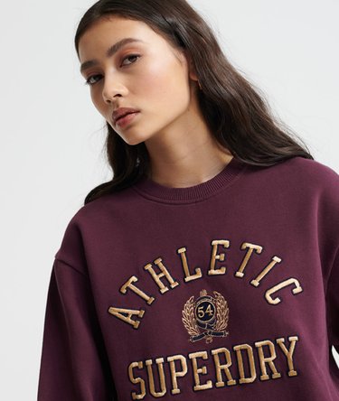 Contemporary Varsity Metallic Crew Sweatshirt Image 1