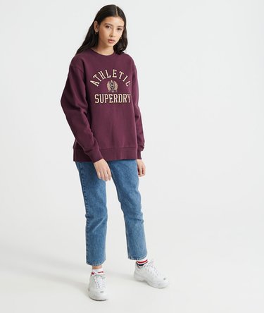 Contemporary Varsity Metallic Crew Sweatshirt Image 2