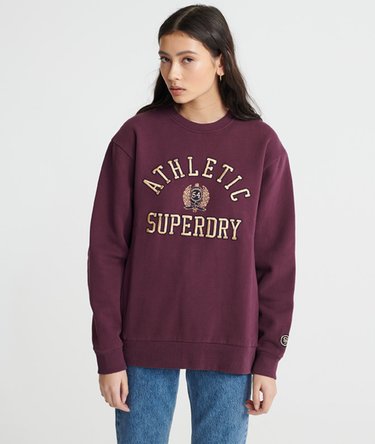 Contemporary Varsity Metallic Crew Sweatshirt Image 4