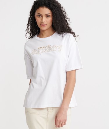 Swiss Logo Outline Boxy T-Shirt Image 1