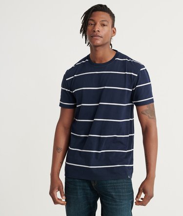 Organic Cotton City Neon Box Fit Stripe T-Shirt Image 1