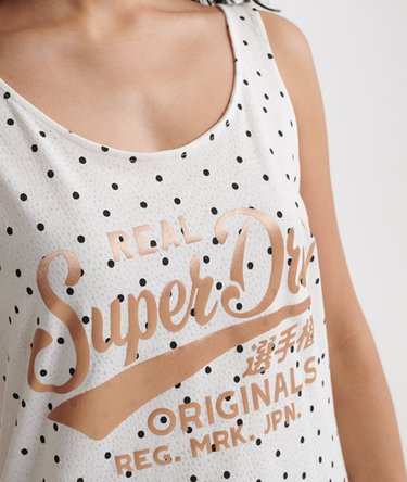 Camiseta de tirantes clásica con lunares Real Originals Image 4