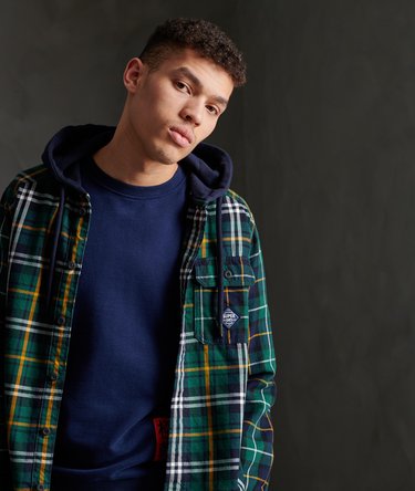 Sudadera clásica con cuello redondo en algodón de rizo con diseño gráfico Trophy Image 4