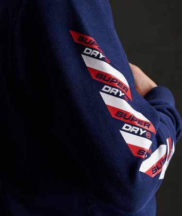 Sudadera clásica con cuello redondo en algodón de rizo con diseño gráfico Trophy Image 5