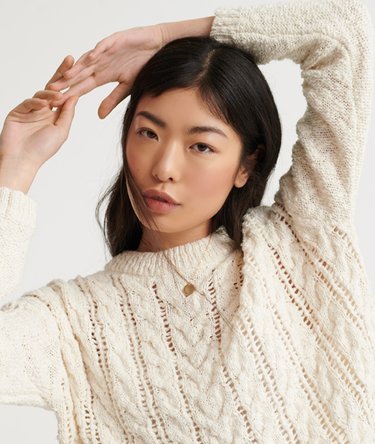 Pull en maille torsadée ajourée Layla Image 4