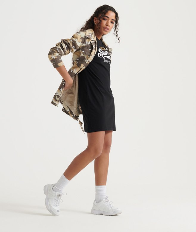 womens Graphic T-shirt Dress in Black | Superdry US