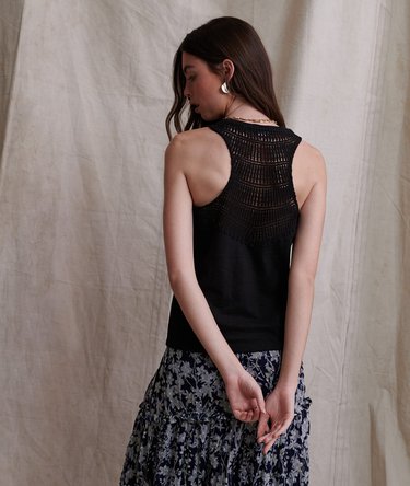 Lily Crochet Insert Vest Top Image 3