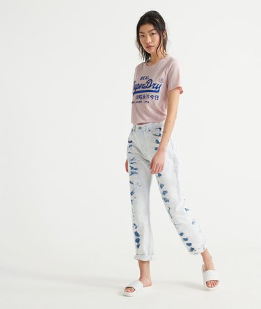 T-shirt con grafica glitterata in rilievo Vintage Logo Image 2